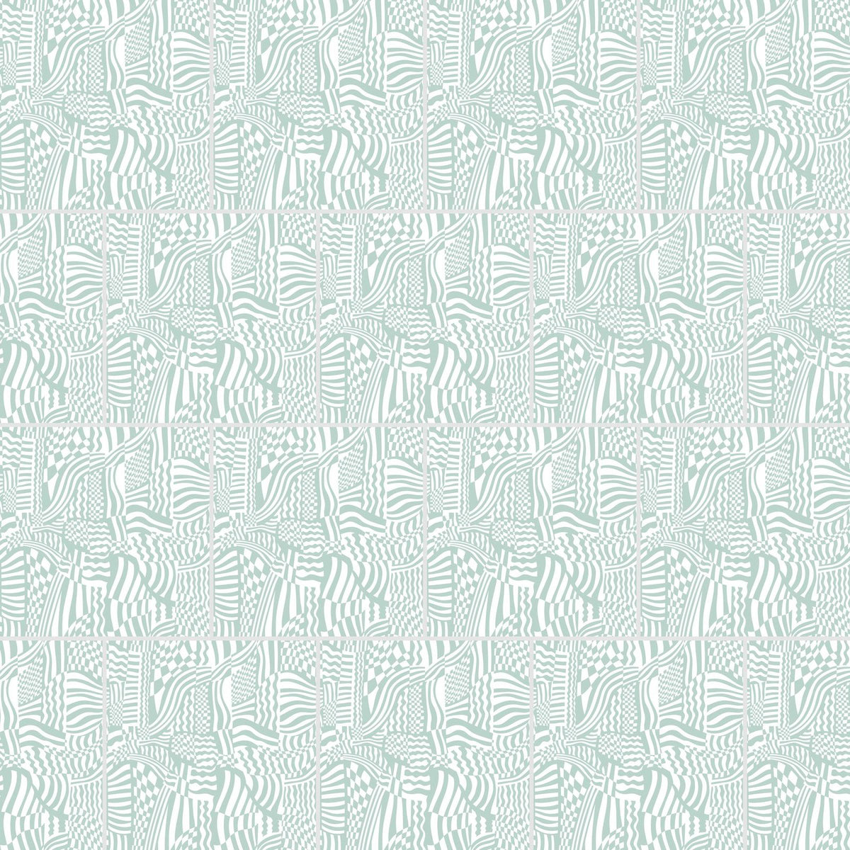 Wiggles & Waves in Waves Sage, Half Offset pattern